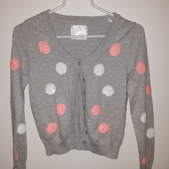 Polka-Dot Gray Sweater - Picture 1 of 3